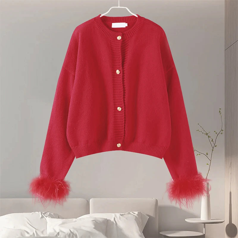 Feather Patchwork Cardigan