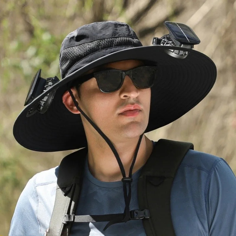 SolarCooler™ – Dual-Powered Fan Hat