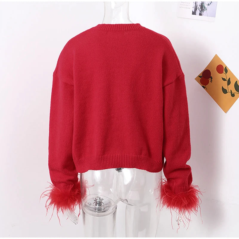 Feather Patchwork Cardigan