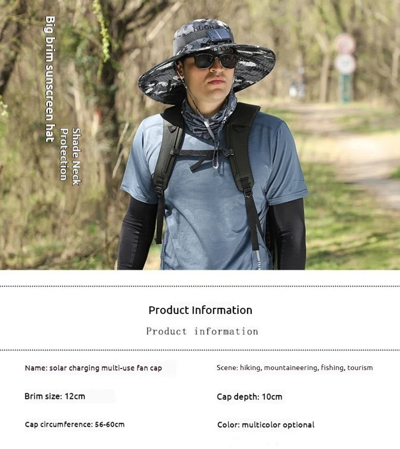 SolarCooler™ – Dual-Powered Fan Hat
