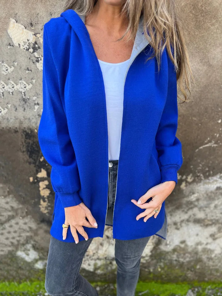 Plus-Size Hooded Jacket