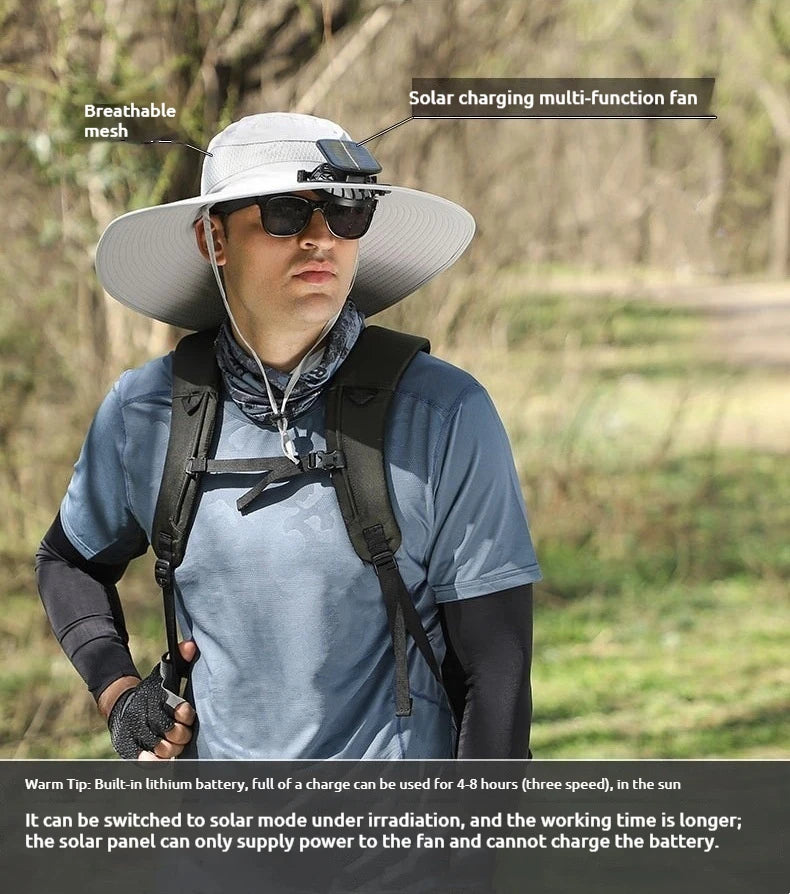 SolarCooler™ – Dual-Powered Fan Hat