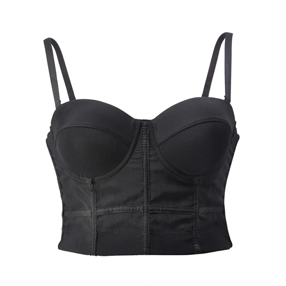 Mesh Push-Up Corset Bralette