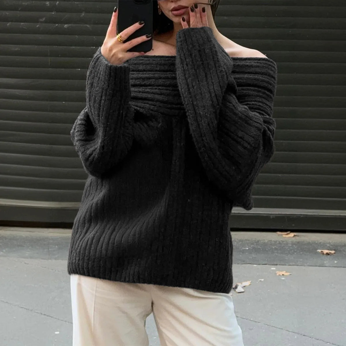 Sleek One-Shoulder Knit™