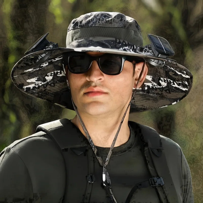 SolarCooler™ – Dual-Powered Fan Hat