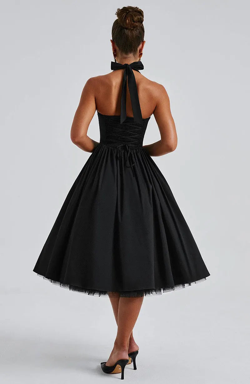 Midnight Muse™ Mesh Bandage Halter Dress