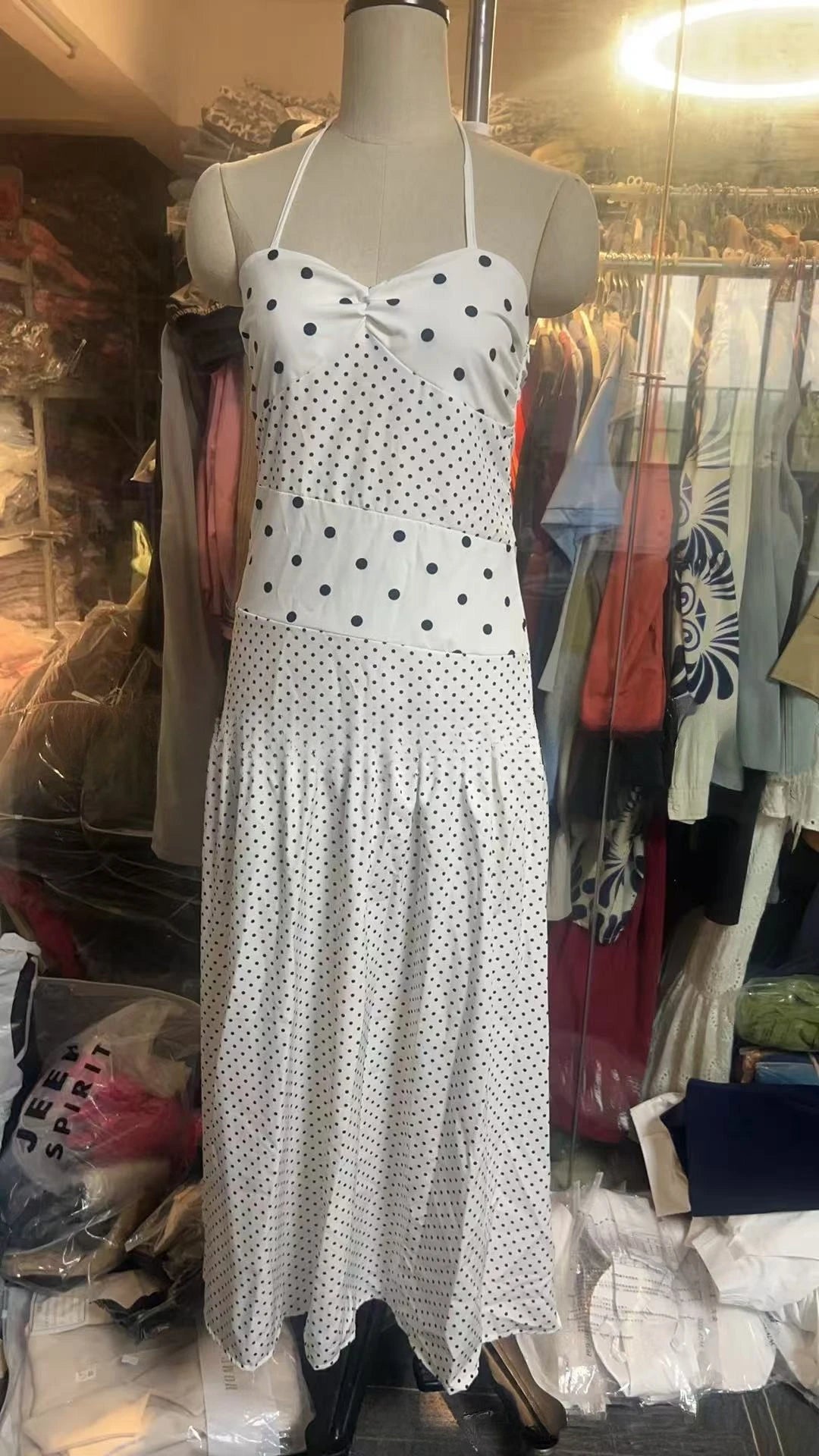 Polka Dot Maxi Dress