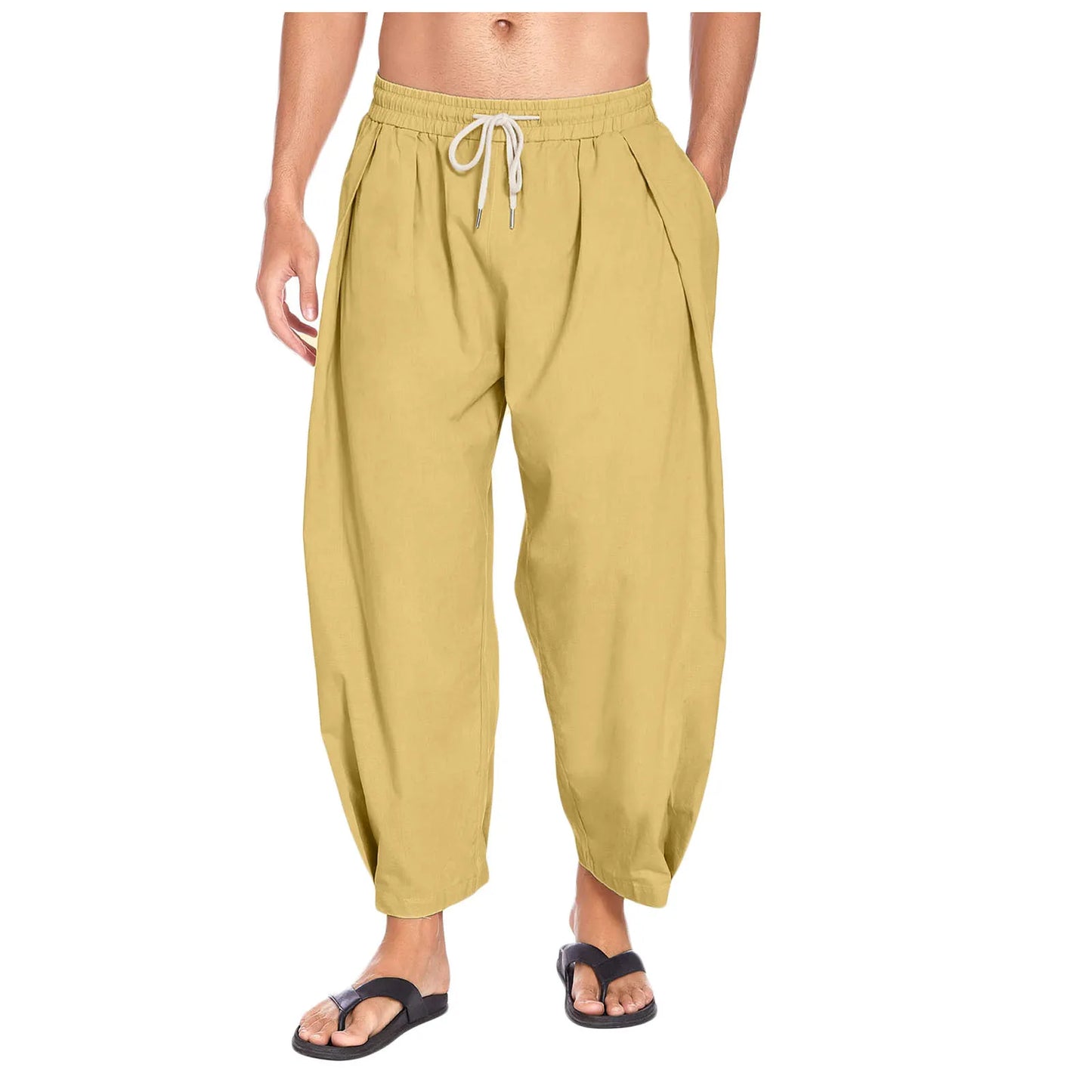 Men's Cotton and Linen Harem Pants