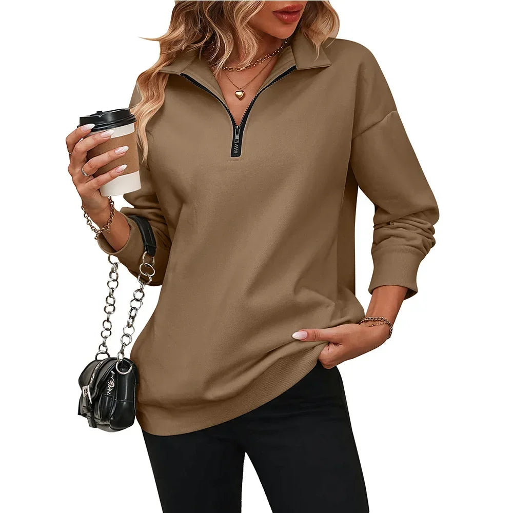 Zip-Up Comfy Casual Pullover