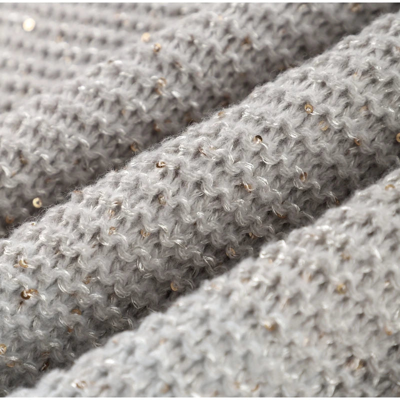 Sequin Off Shoulder Sweater