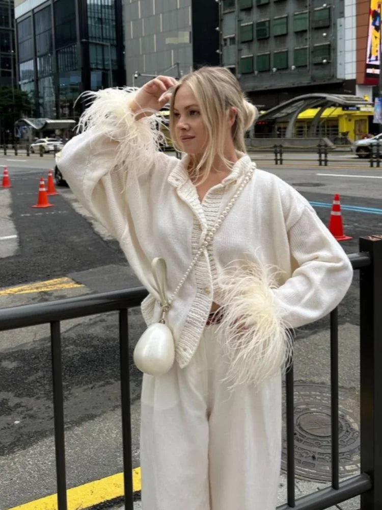 Feather Patchwork Cardigan