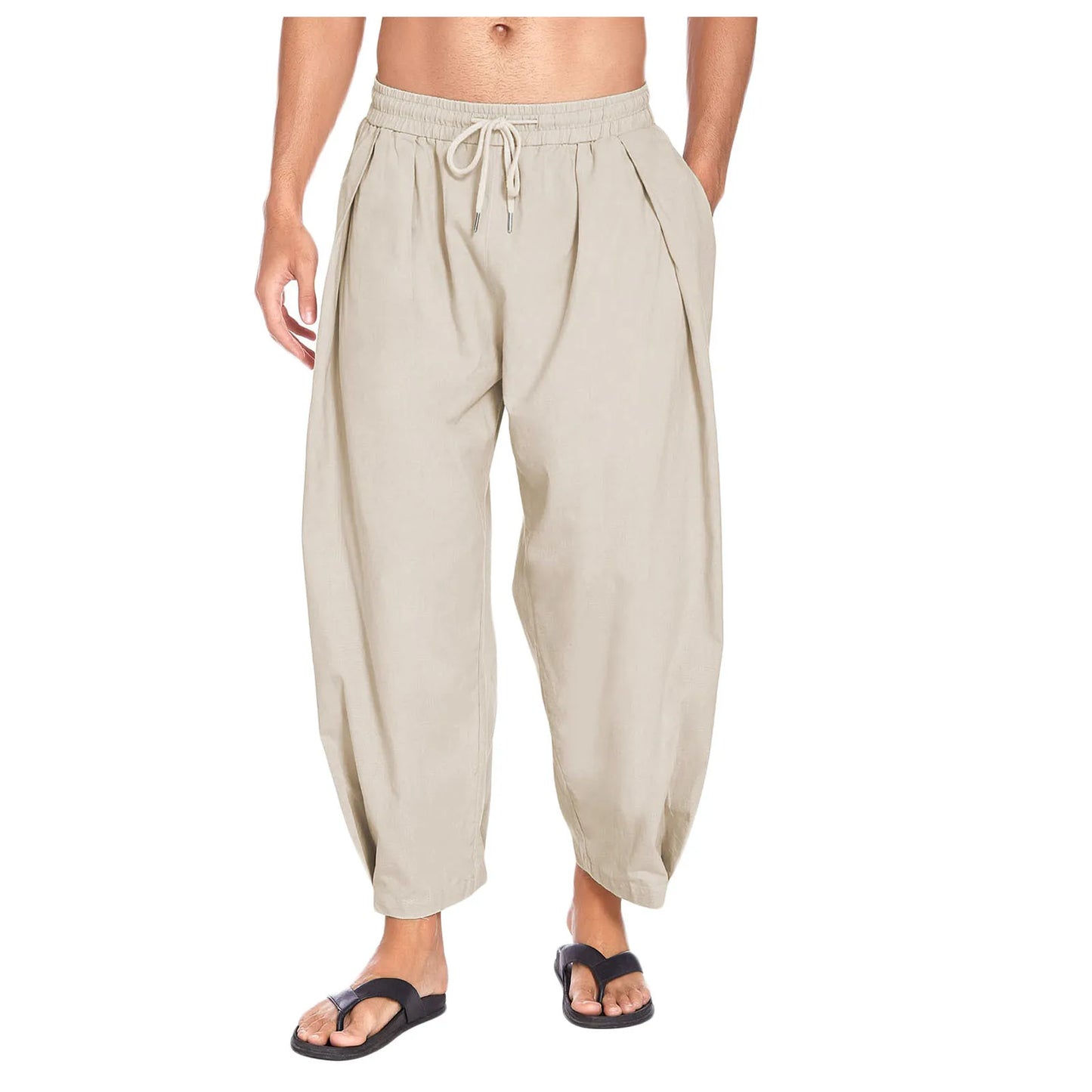 Men's Cotton and Linen Harem Pants