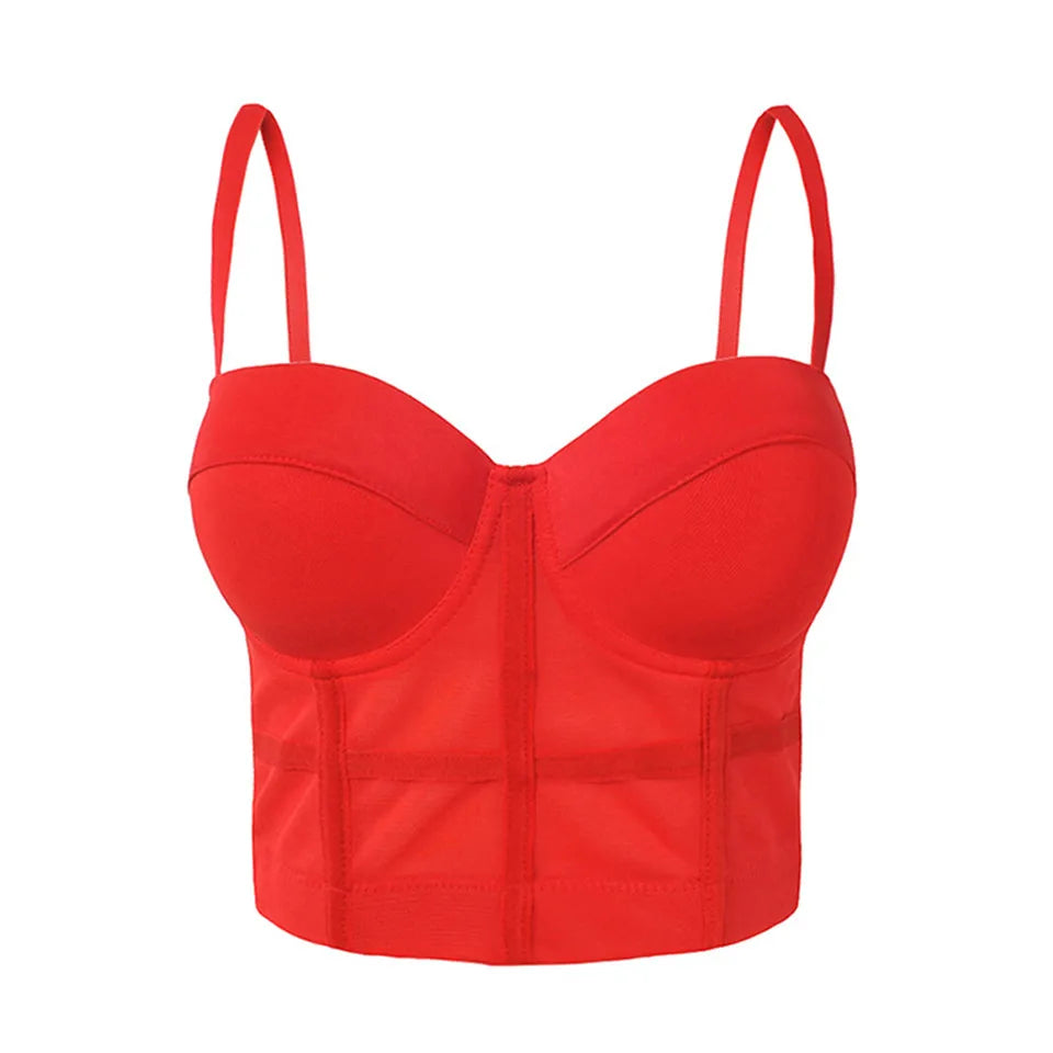 Mesh Push-Up Corset Bralette