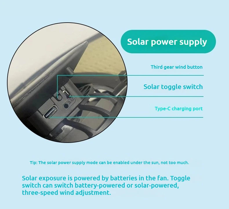 SolarCooler™ – Dual-Powered Fan Hat