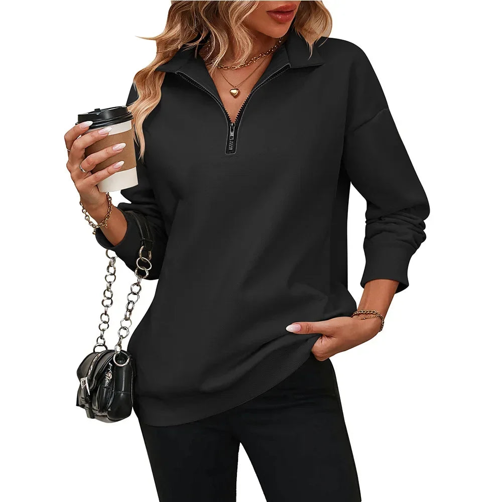 Zip-Up Comfy Casual Pullover