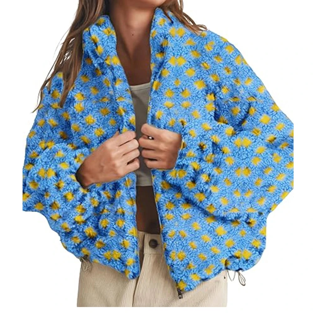 Checkered Women’s Fleece Jacket