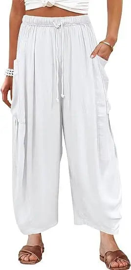 BreezeLoom™ Wide-Leg Cotton-Linen Pants
