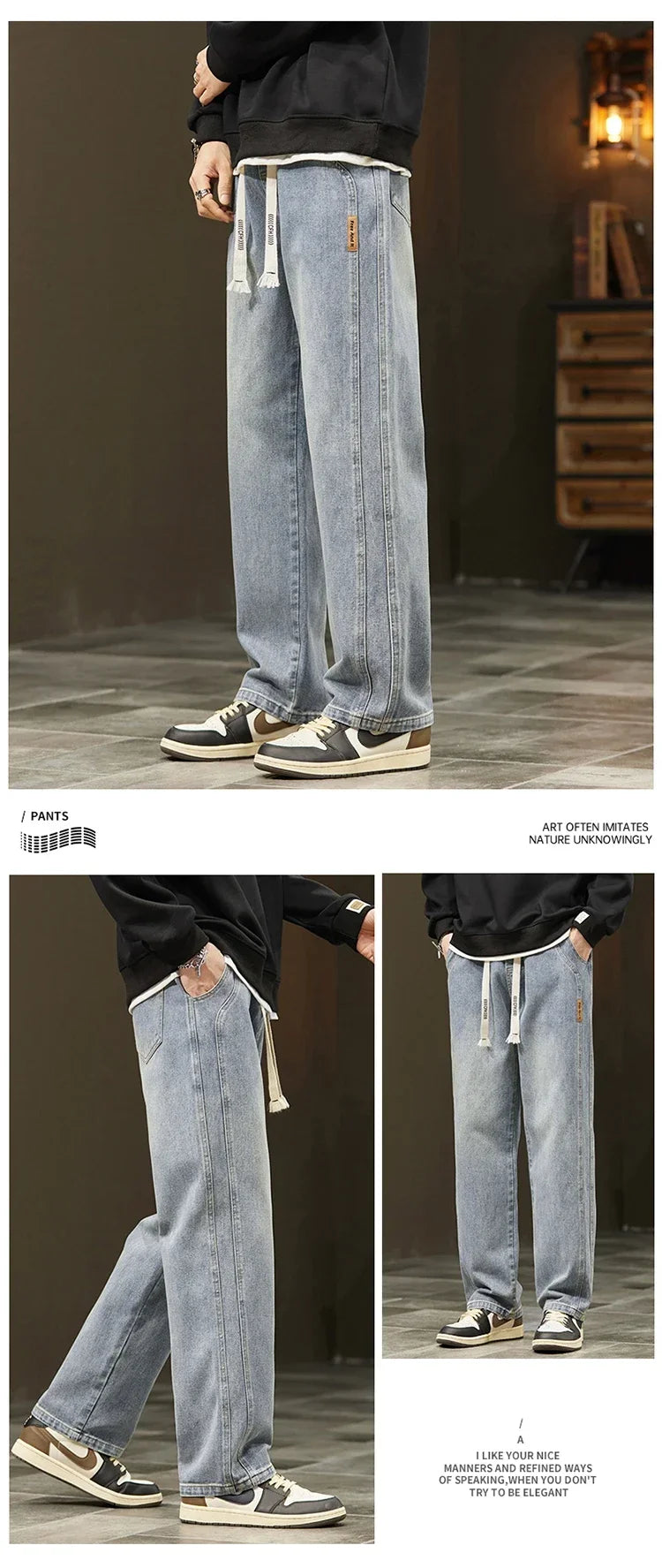 Men's Vintage Loose Straight Jeans