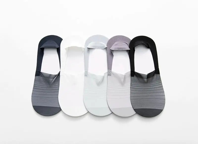 5 Pairs Men’s No-Show Ice Silk Summer Socks