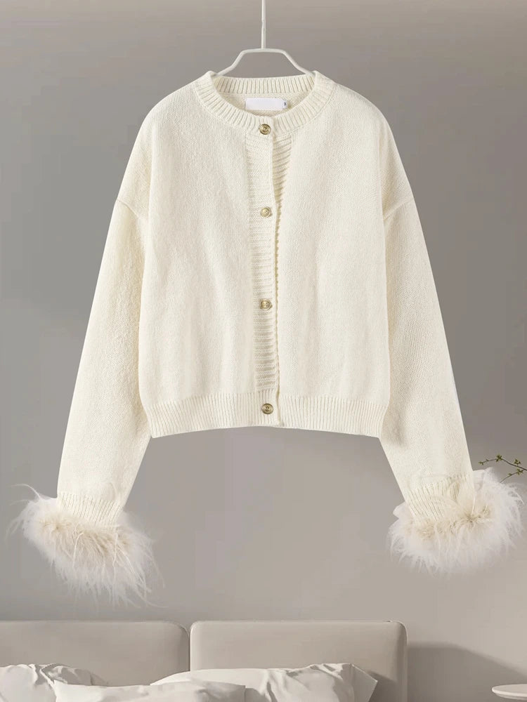Feather Patchwork Cardigan