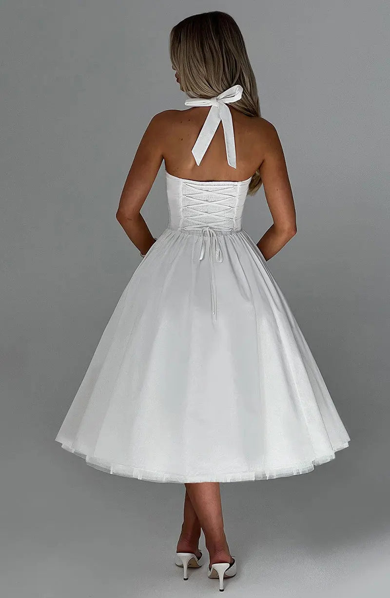 Midnight Muse™ Mesh Bandage Halter Dress