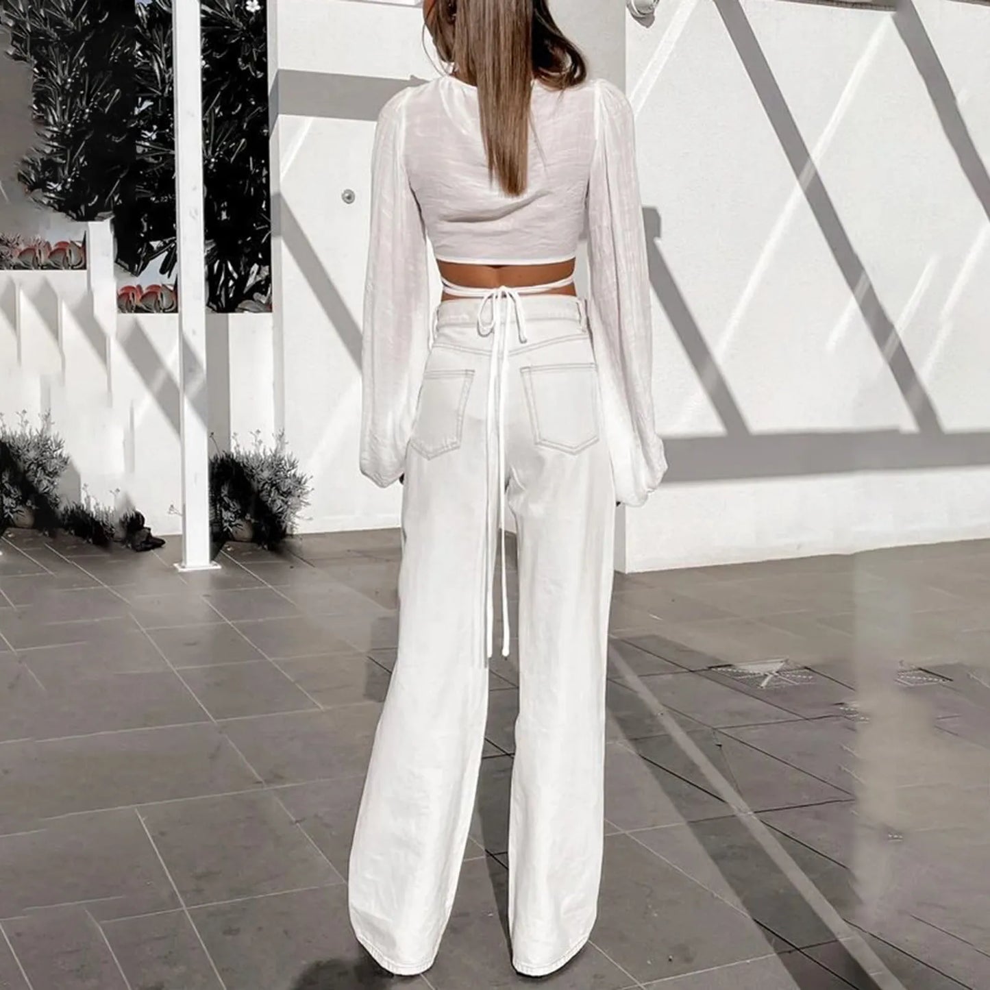High-Waist Wide Leg Jeans