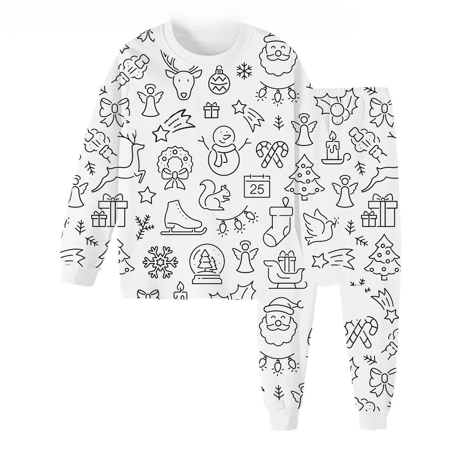 Coloring Pure Cotton Pajama Set