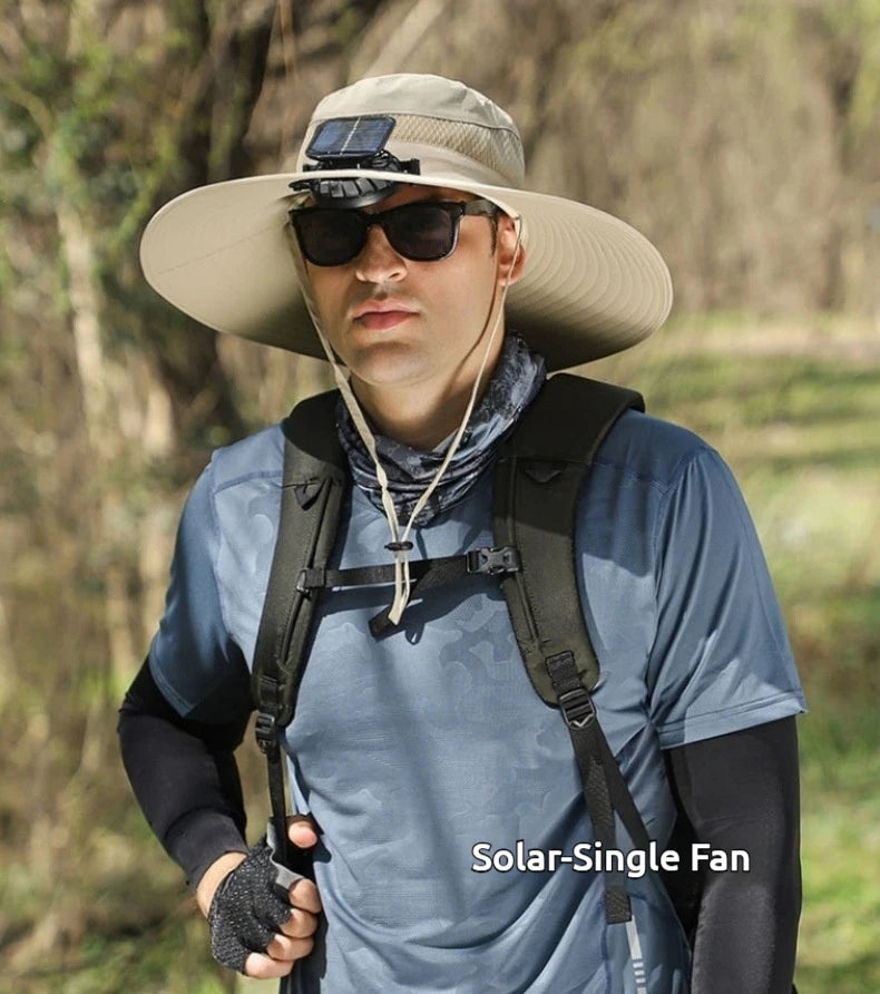 SolarCooler™ – Dual-Powered Fan Hat