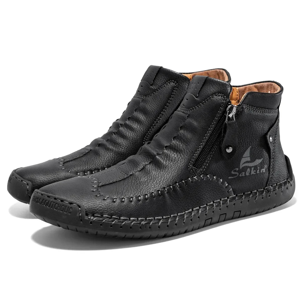 Vintage Hand-Stitched Leather Loafers