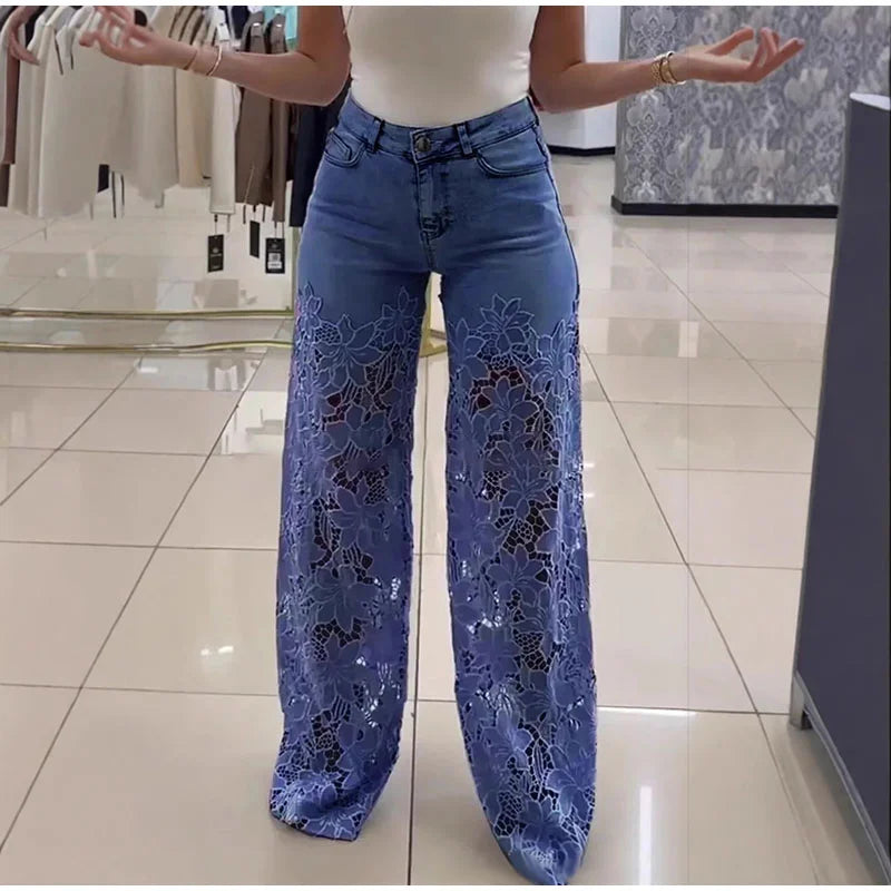 LaceFlow™ Plus Size Summer Jeans