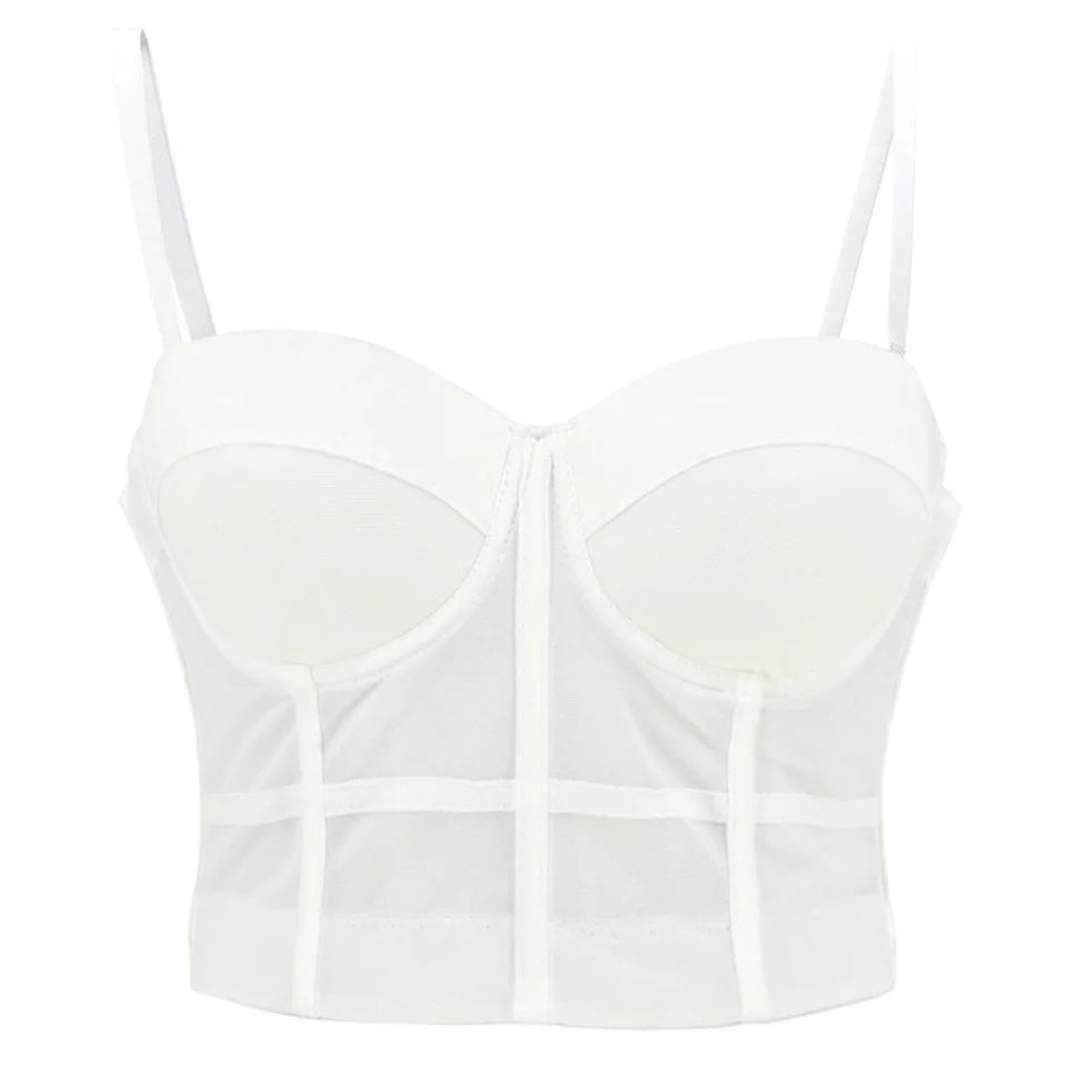 Mesh Push-Up Corset Bralette