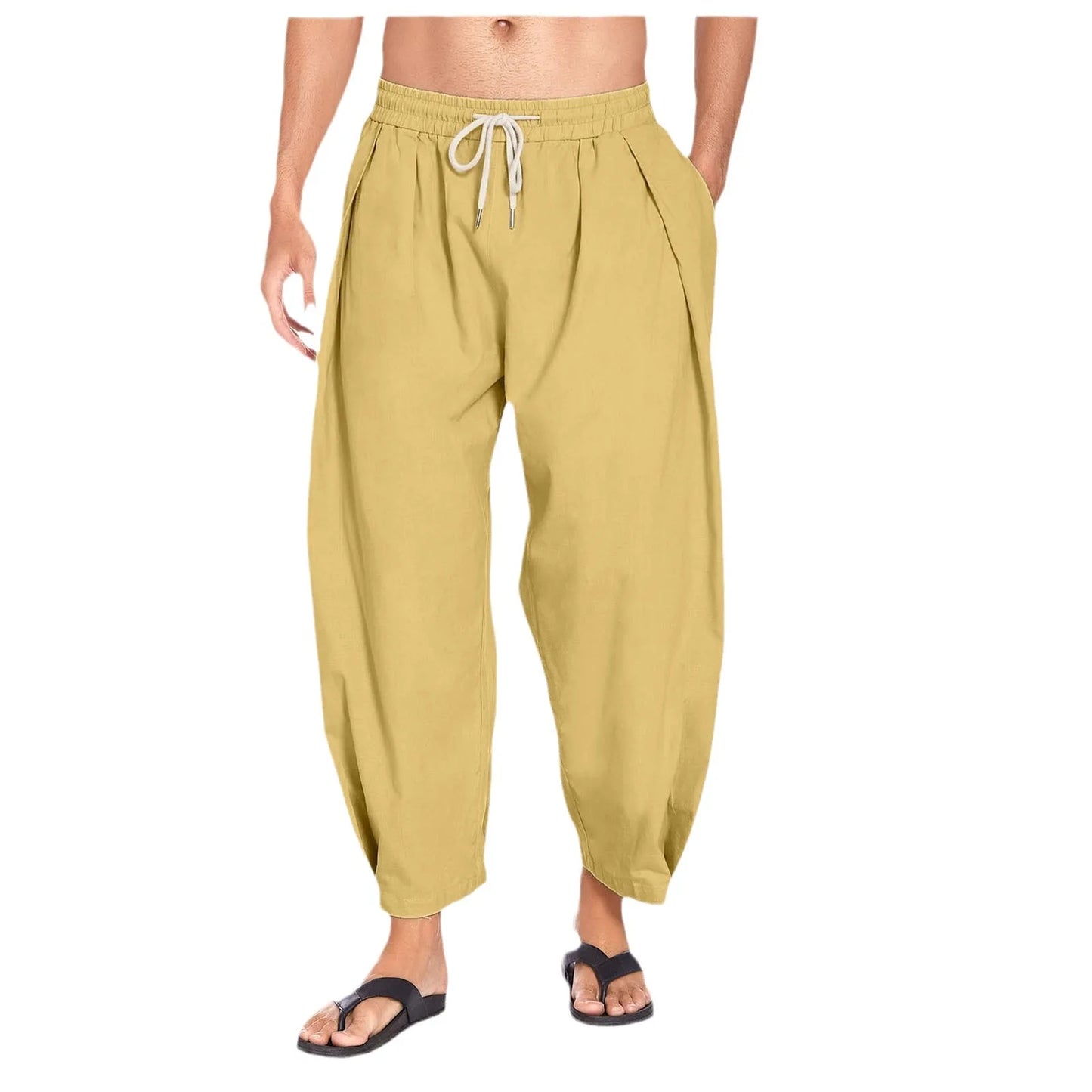 Men's Cotton and Linen Harem Pants
