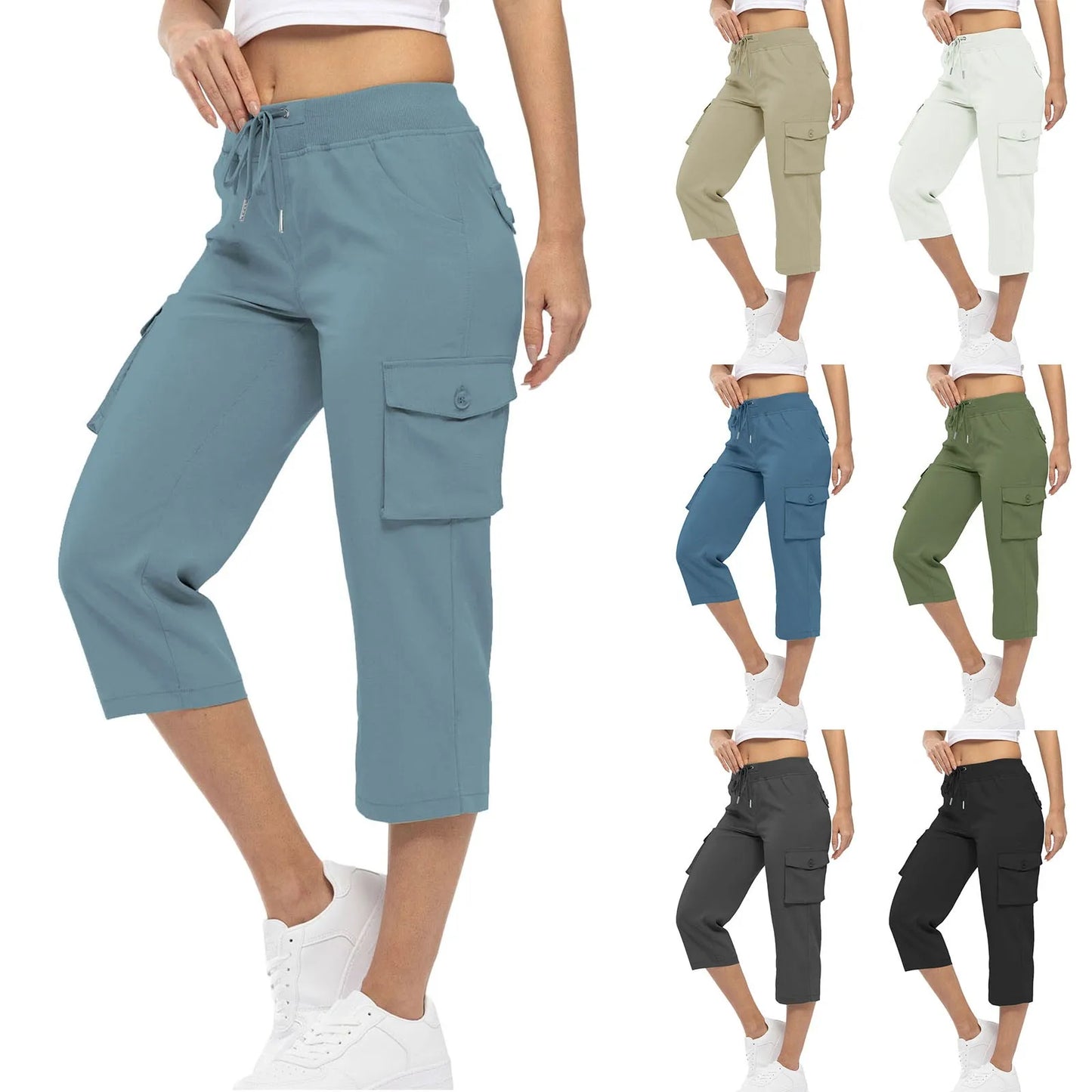Breezefit™ Women’s Button Pocket Capri Pants