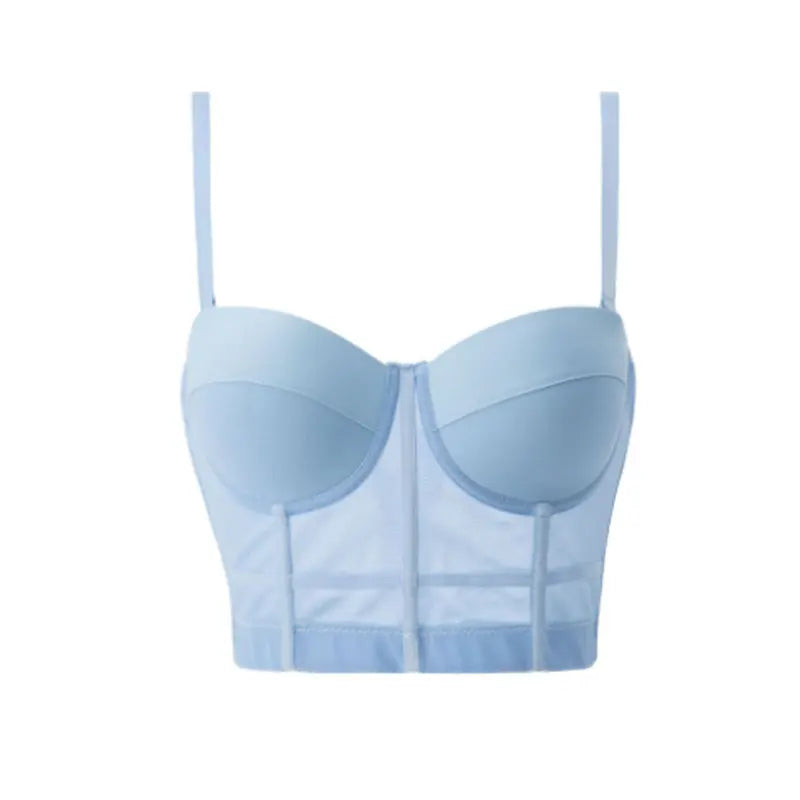 Mesh Push-Up Corset Bralette