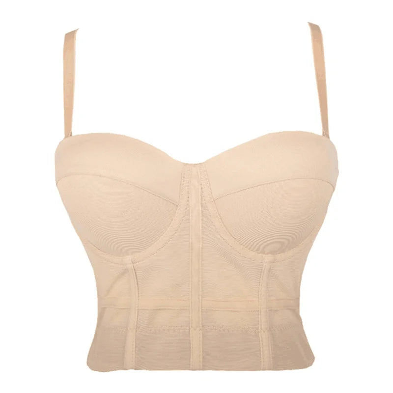 Mesh Push-Up Corset Bralette