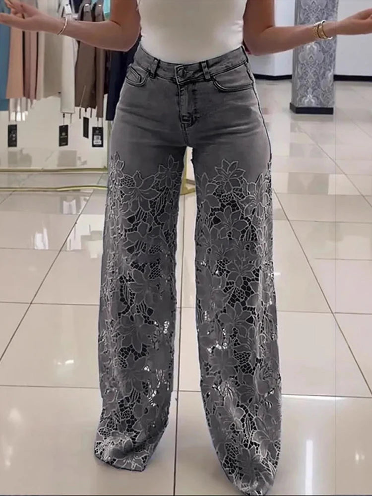 LaceFlow™ Plus Size Summer Jeans