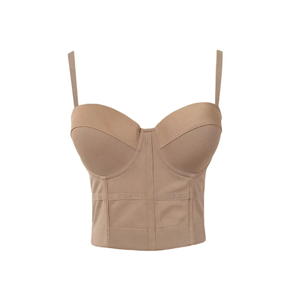 Mesh Push-Up Corset Bralette