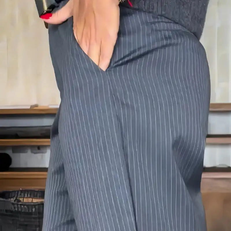 EleganceFit™ High-Waist Blazer Pants