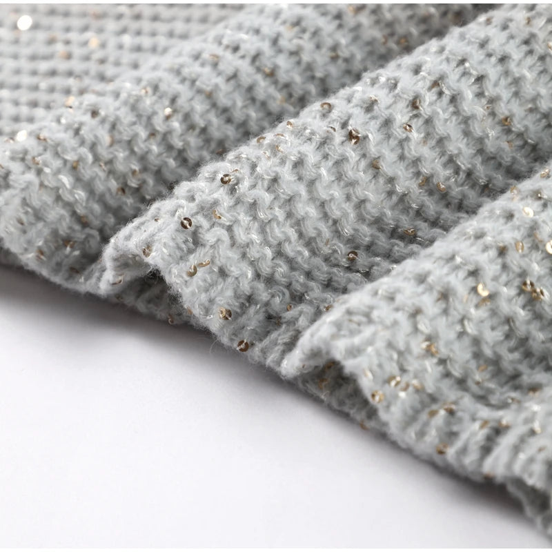 Sequin Off Shoulder Sweater