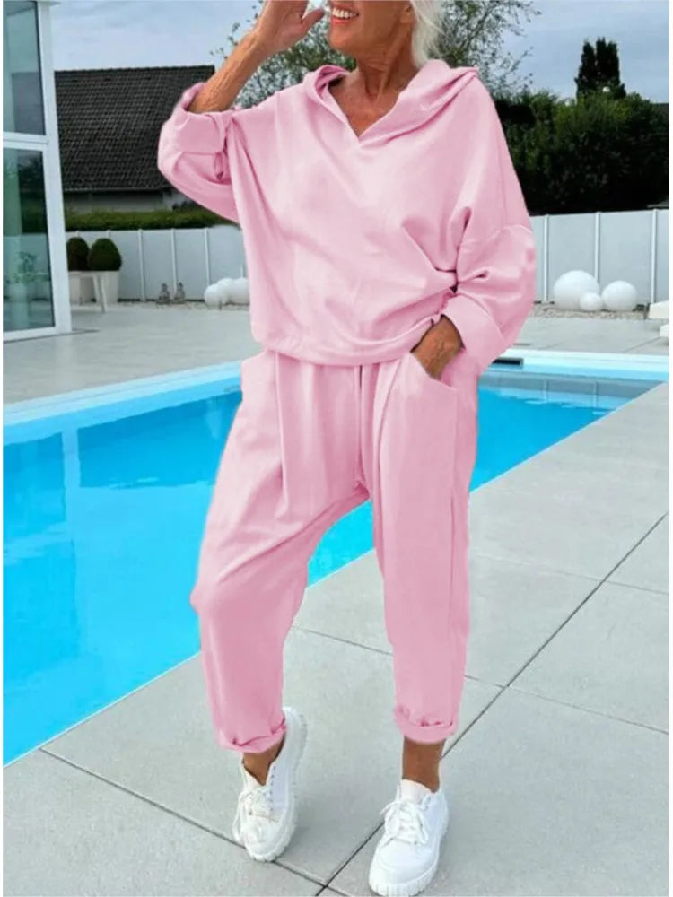 Hoodie and Harem Pants Set