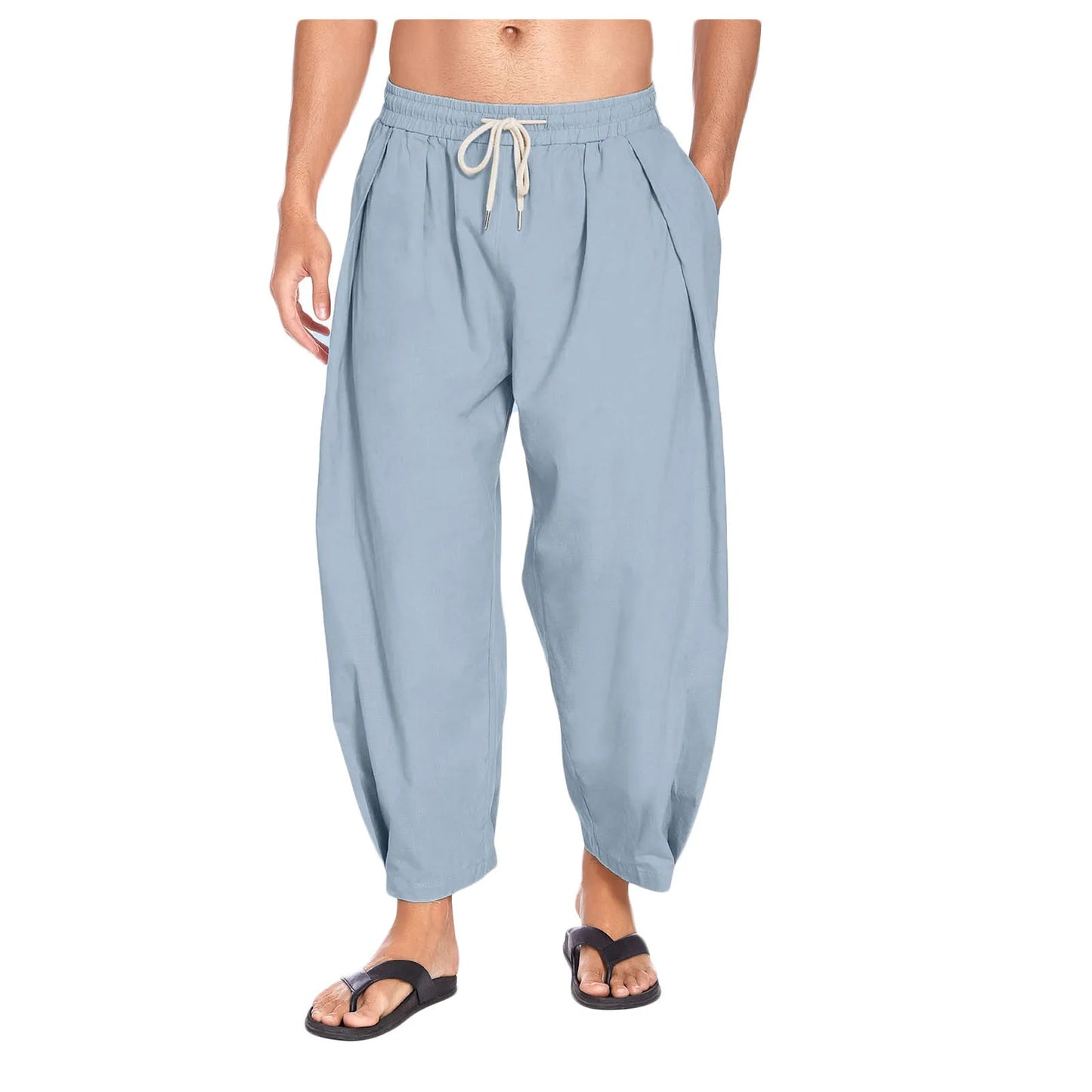 Men's Cotton and Linen Harem Pants
