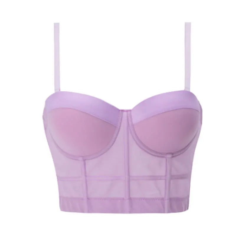 Mesh Push-Up Corset Bralette