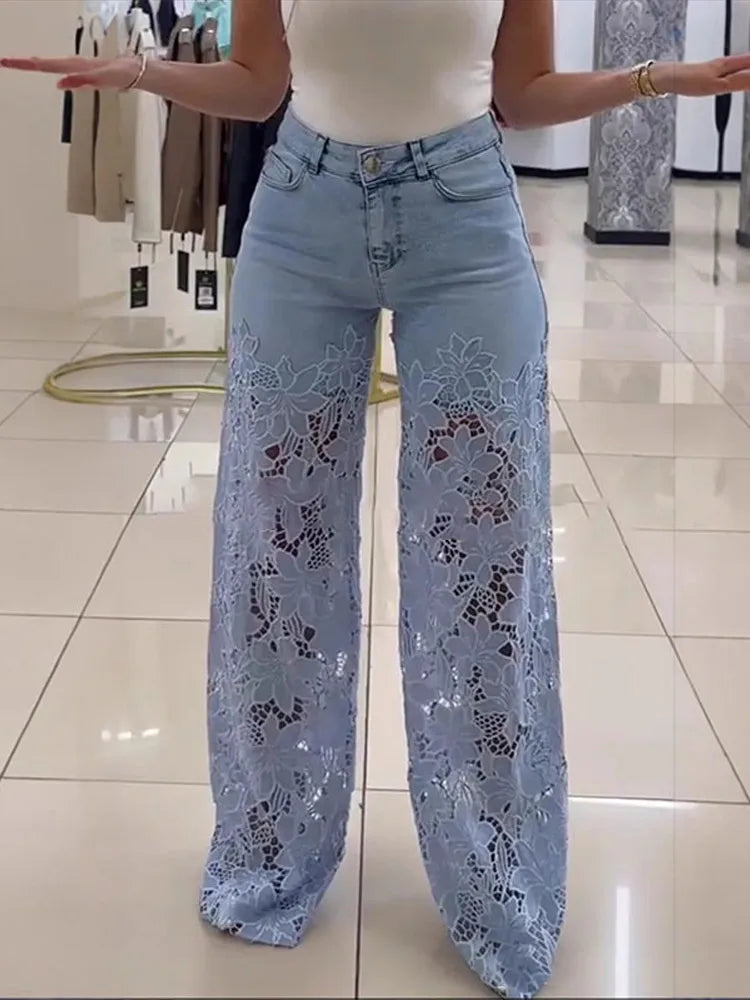 LaceFlow™ Plus Size Summer Jeans