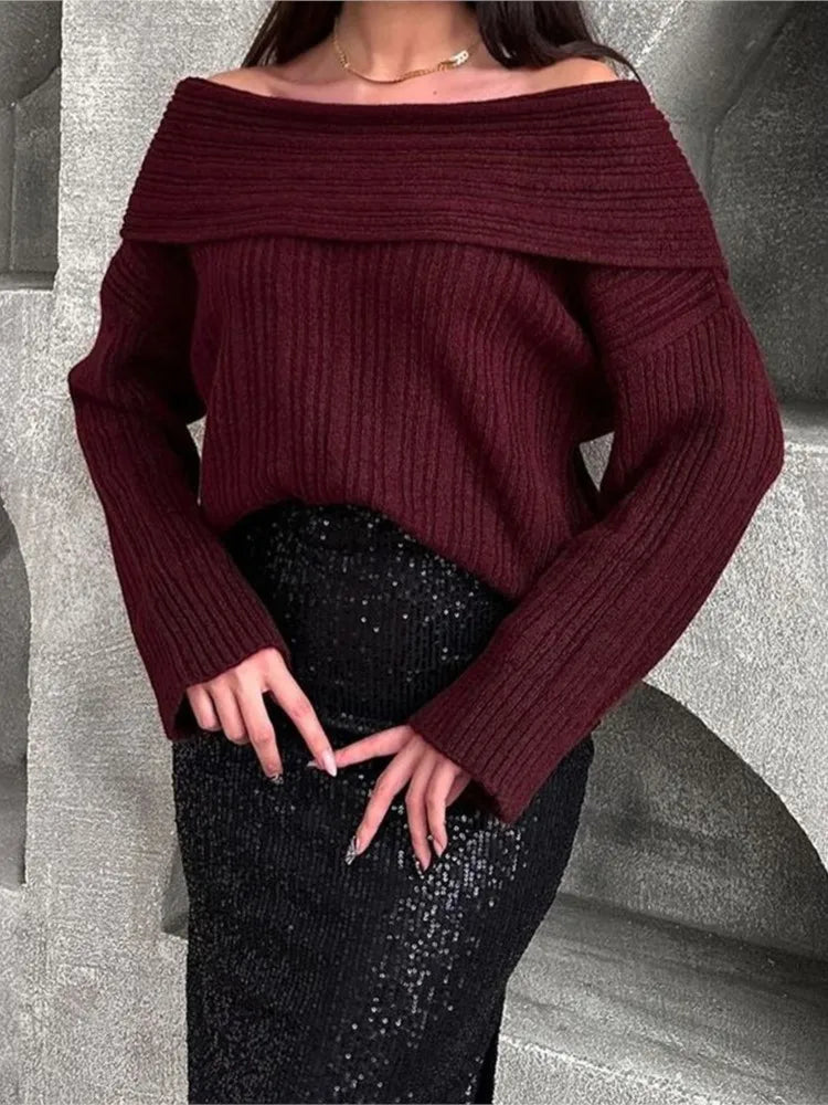 Sleek One-Shoulder Knit™