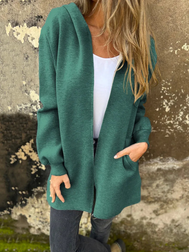 Plus-Size Hooded Jacket
