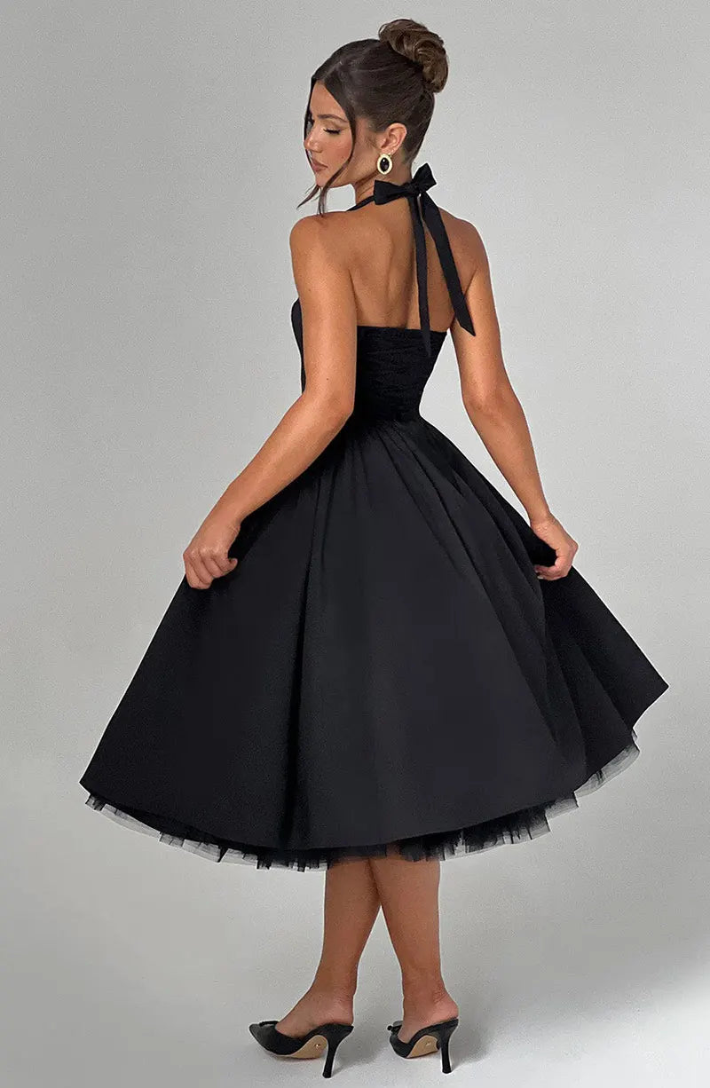 Midnight Muse™ Mesh Bandage Halter Dress