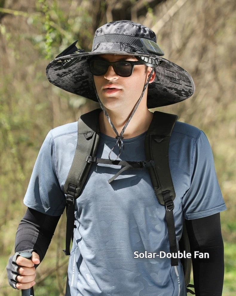 SolarCooler™ – Dual-Powered Fan Hat