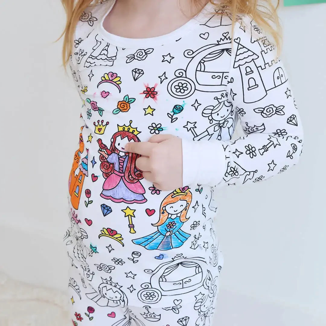 Coloring Pure Cotton Pajama Set