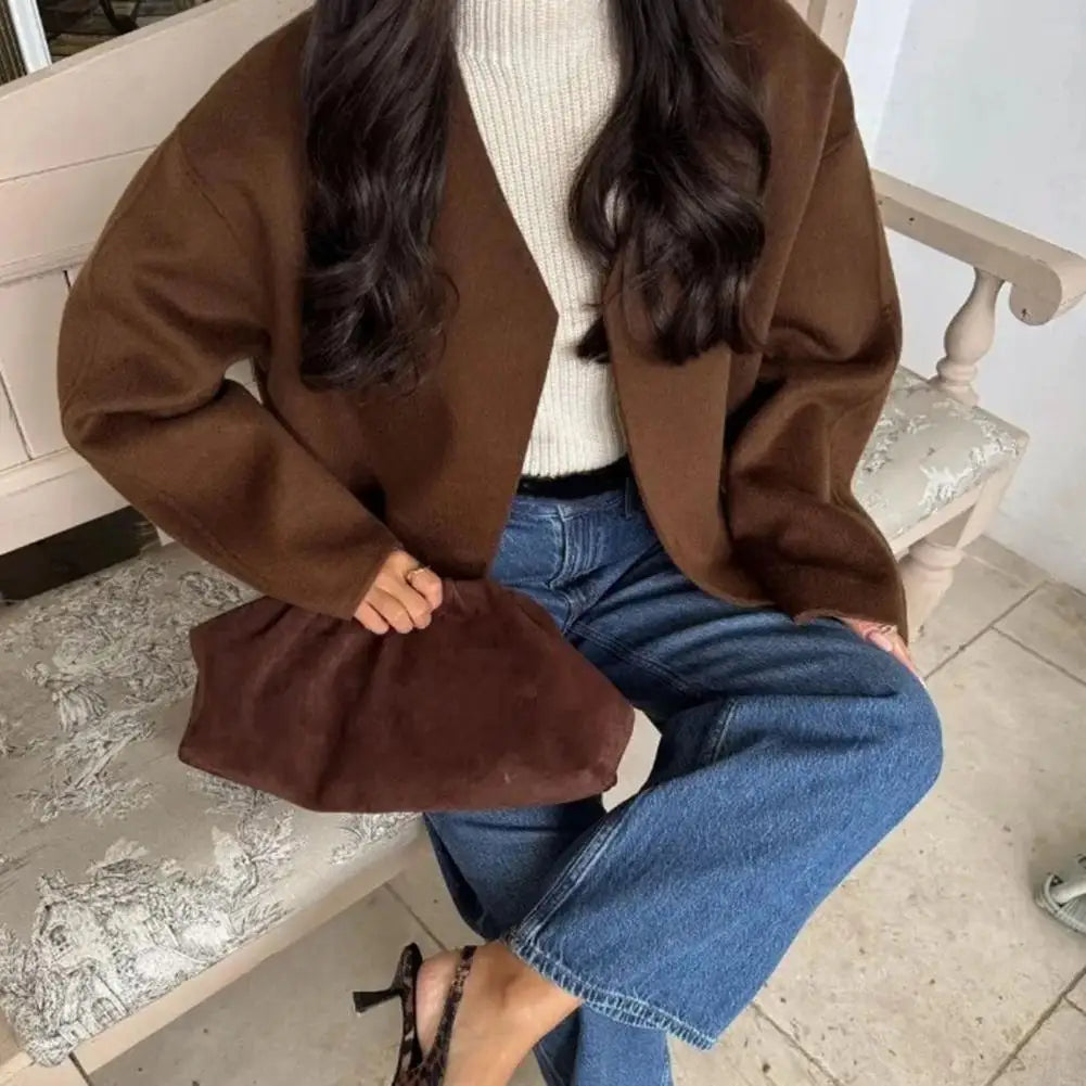 Scarf-Collar Cardigan Jacket
