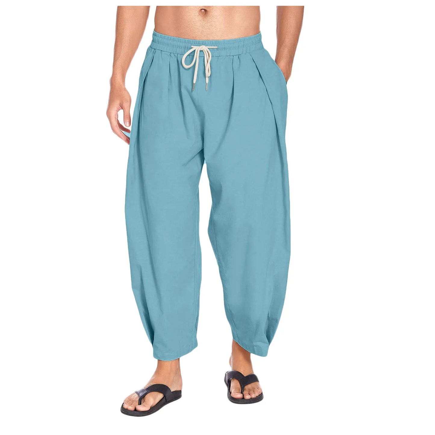 Men's Cotton and Linen Harem Pants